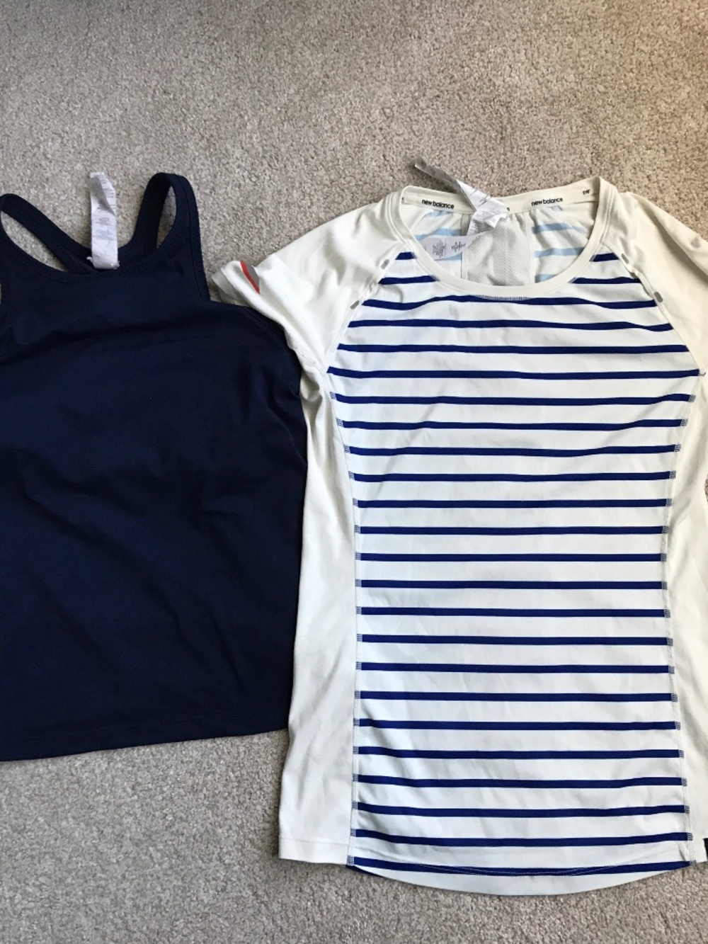 Lot of 2 women's New Balance x J.Crew exercise tops